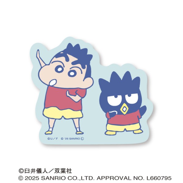 クレヨンしんちゃん×サンリオキャラクターズ クレヨンしんちゃん×はぴだんぶい オラのともだち ダイカットステッカーミニ /(1)