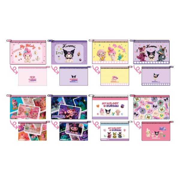 【予約商品】Netflixシリーズ「My Melody & Kuromi」 クリアポーチコレクション【1BOX8箱入り】 ※2025年9月
