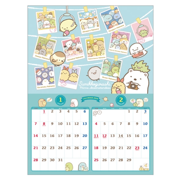 Sumikko Gurashi 2024 Wall Calendar CL086 Ensky shop