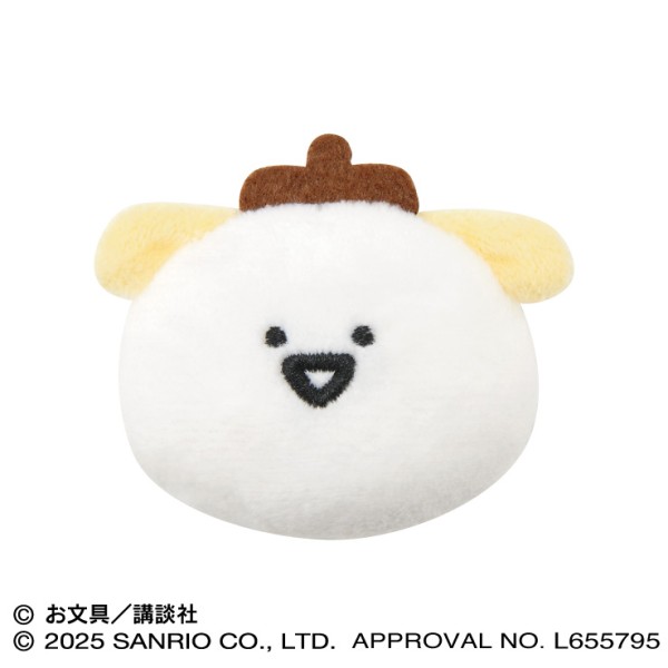 ポムポムプリン×お文具といっしょ もふもふバッジ /(1)お文具さん