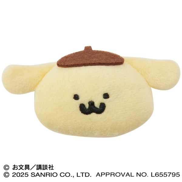 ポムポムプリン×お文具といっしょ もふもふバッジ /(3)ポムポムプリン