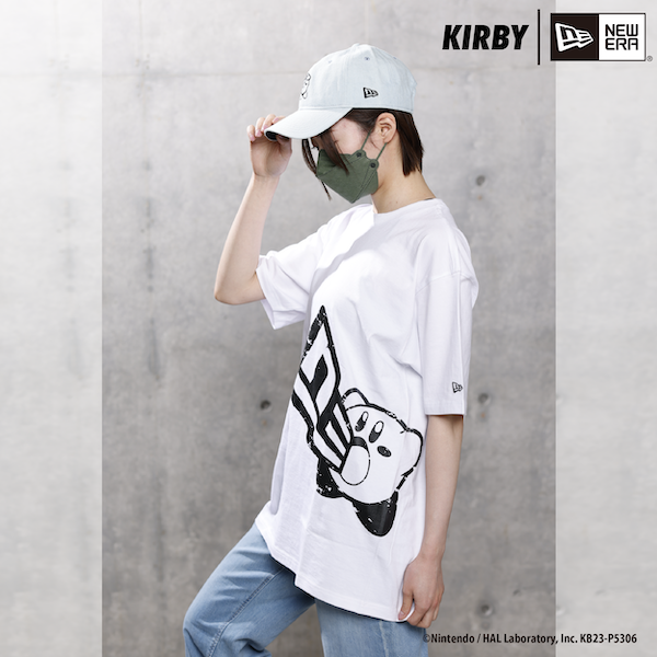 KIRBY NEW ERA collaboration short sleeve cotton T-shirt / L size ☆  Made-to-order Product ☆ ｜ Ensky shop
