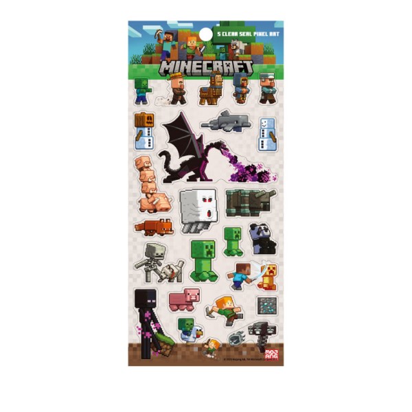 【予約商品】MINECRAFT マインクラフト クリアシール /(5)PIXEL ART ※再販出荷予定:2025年7月