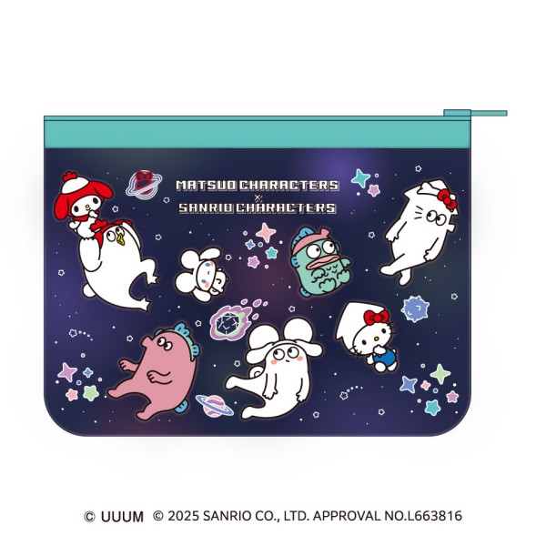 はじめまして松尾です×サンリオキャラクターズ シャカシャカポーチ