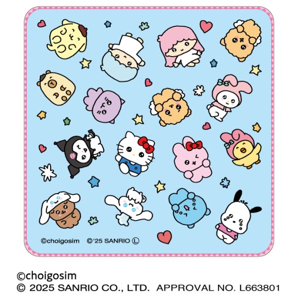 【予約商品】チェゴシム×サンリオキャラクターズ ガーゼミニタオル ※2026年2月