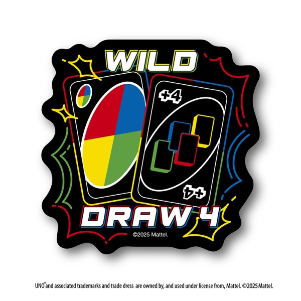 【予約商品】UNO ダイカットステッカーミニ / WILD・DRAW4 ※2026年3月