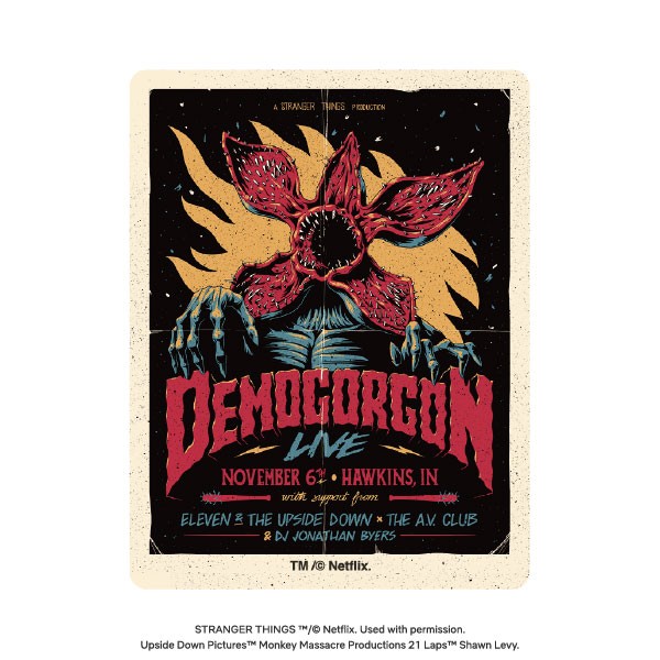 【予約商品】STRANGER THINGS STICKER / DEMOGORGON LIVE ※2026年1月下旬